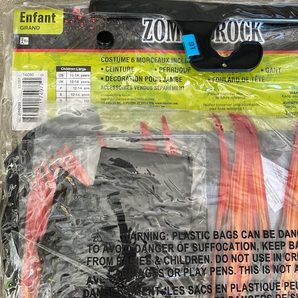 Rock Zombie Children’s Costume! New! - Picture 9 of 9